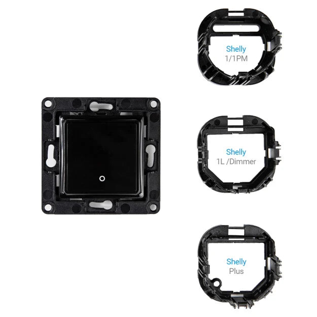 Shelly Wall Switch Interrupteur mural 1 bouton noir pour relais