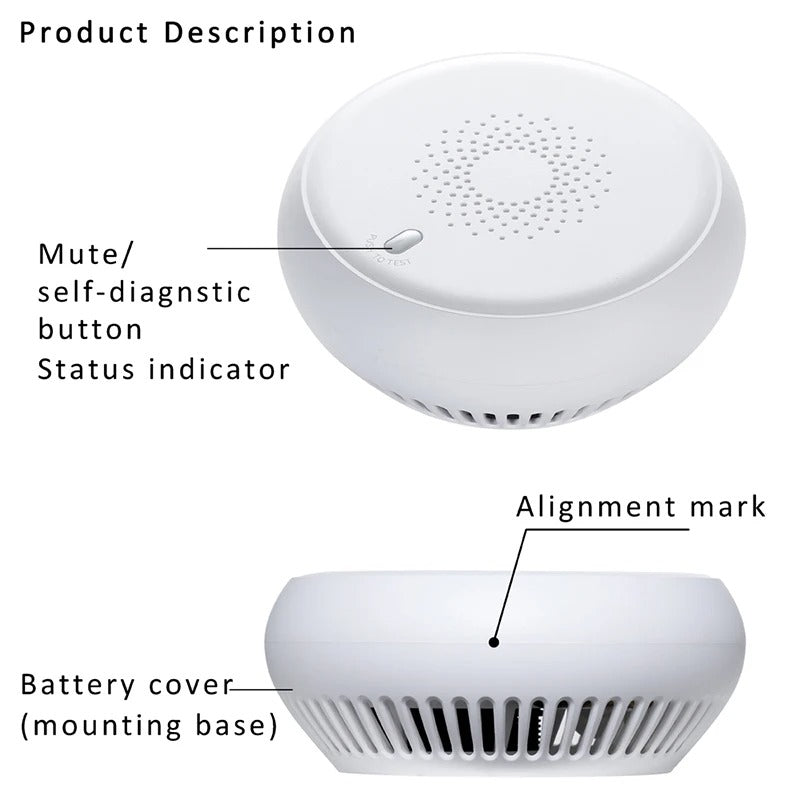 Mumubiz Zigbee Protocol détecteur fumée alarme incendie 80 dB