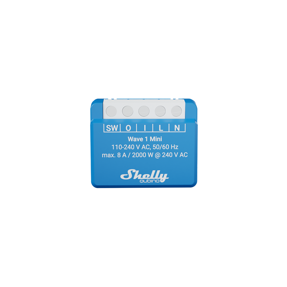 Shelly Wave 1 Mini micromodule Z-Wave 1 canal 8A contact sec