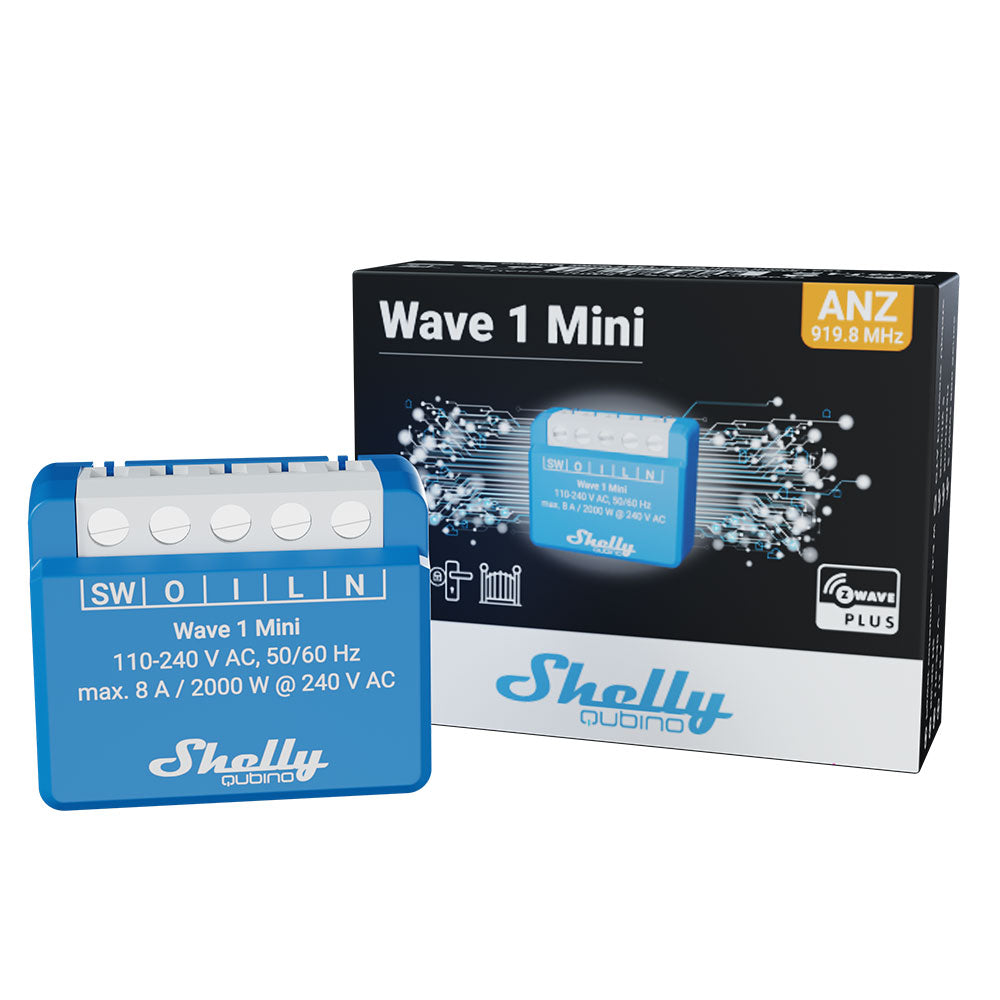 Shelly Wave 1 Mini micromodule Z-Wave 1 canal 8A contact sec