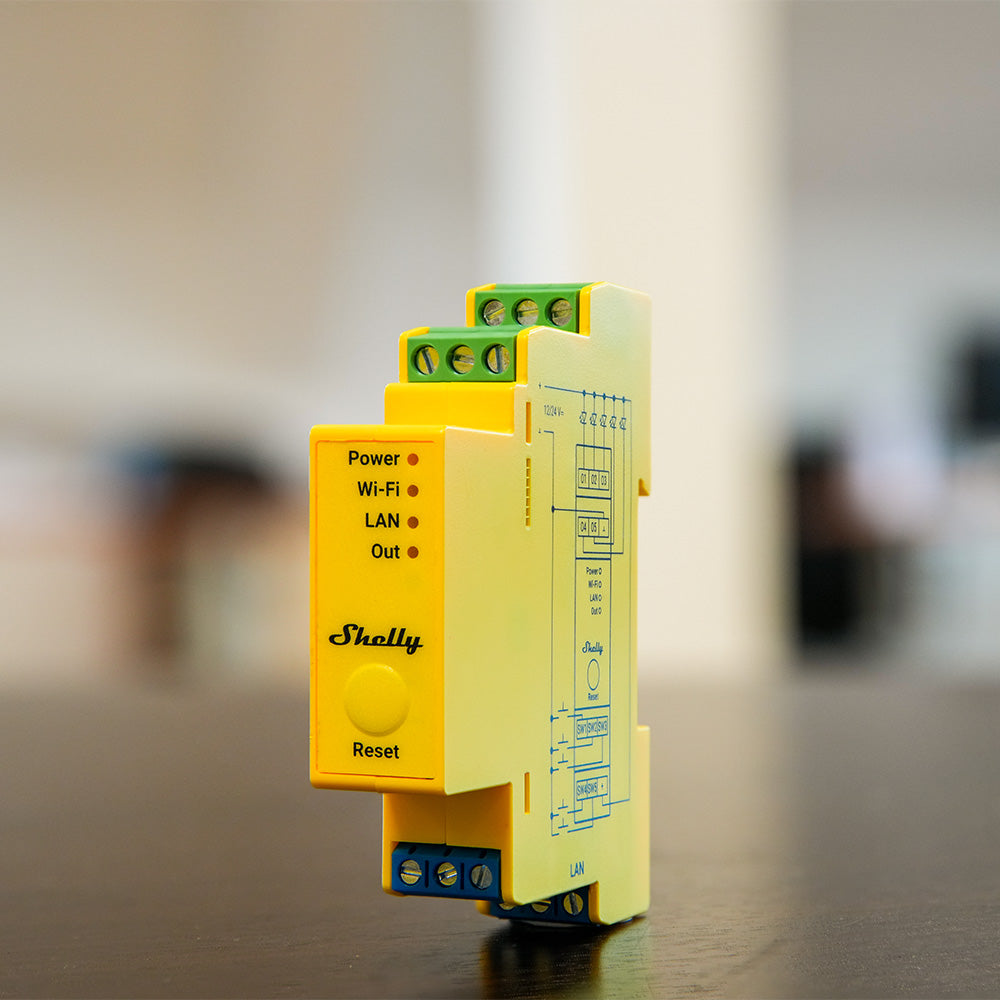 Shelly Pro RGBWW PM contrôleur LED RGBWW rail DIN