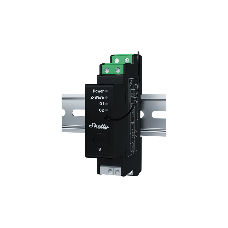 Shelly Wave Pro Shutter module volet Z-Wave rail DIN 16 A
