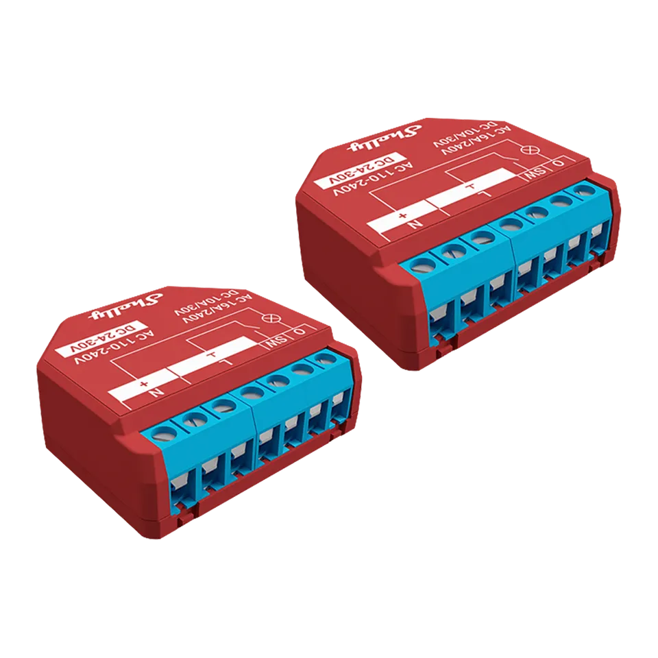 Shelly Plus 1PM relais WiFi 16A mesure énergie Pack de 2