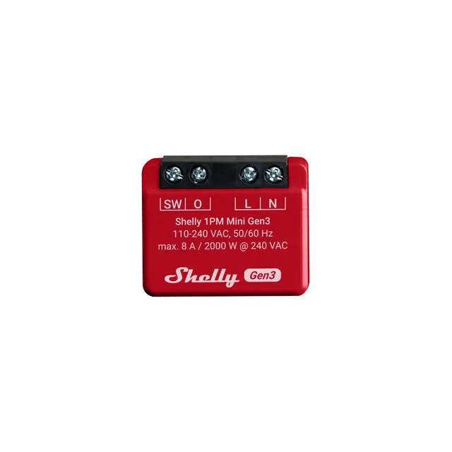 Shelly 1PM Mini Gen3 micromodule WiFi mesure single
