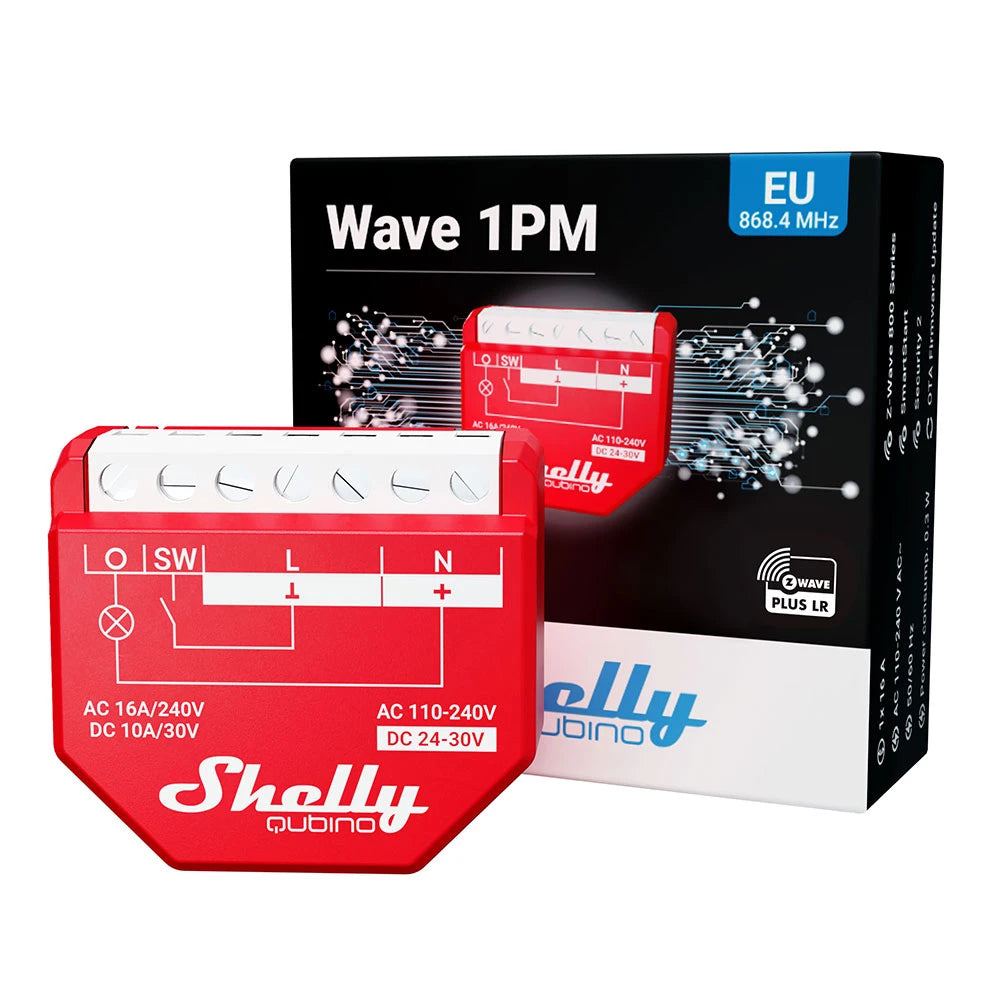 Shelly Wave 1PM EU LR micromodule mesure énergie 1 canal