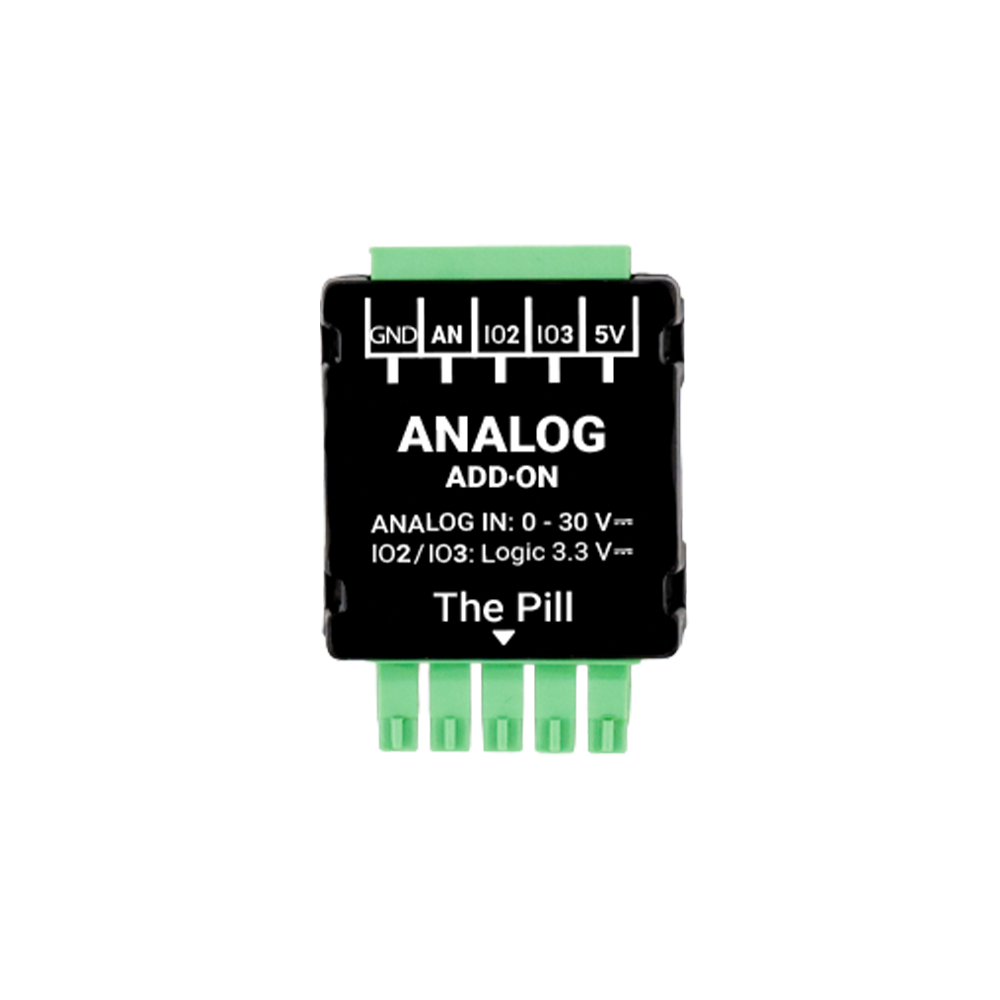 Shelly Plus Analog 0-30V Add-on Pill capteur tension
