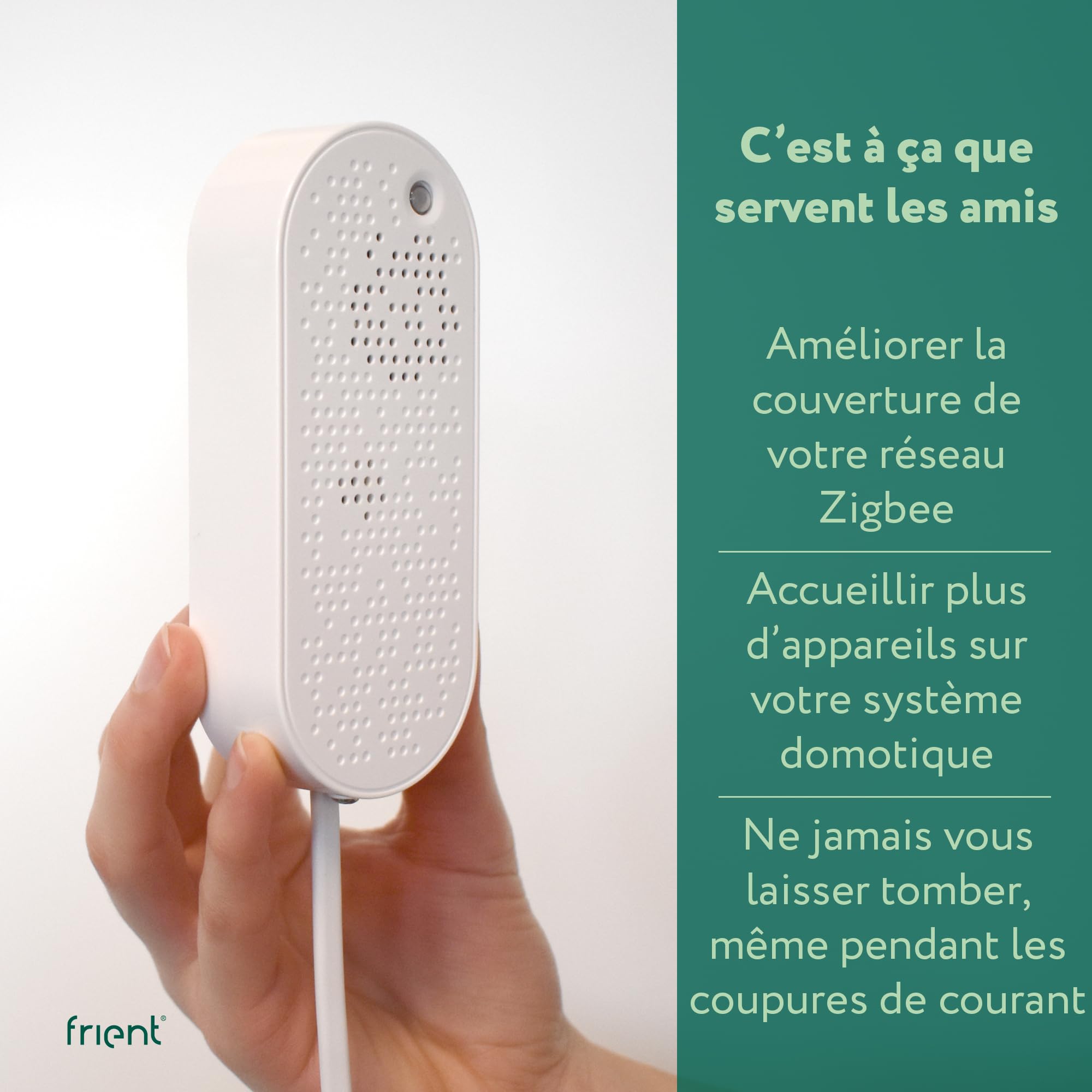 frient Répéteur Zigbee Range Extender batterie secours