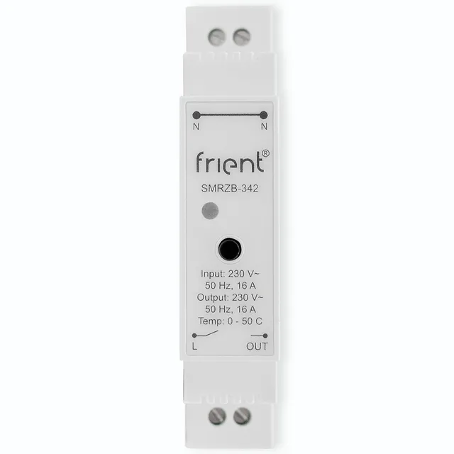frient Relais DIN interrupteur Zigbee mesure énergie rail