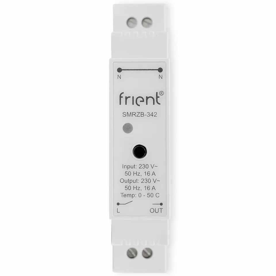 frient Relais DIN interrupteur Zigbee mesure énergie rail