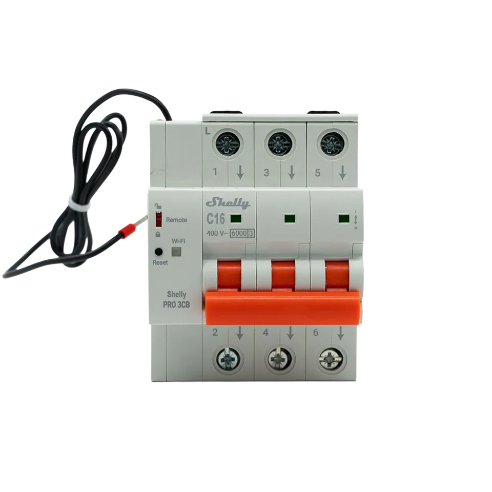 Shelly Pro 3CB disjoncteur connecté 16A rail DIN