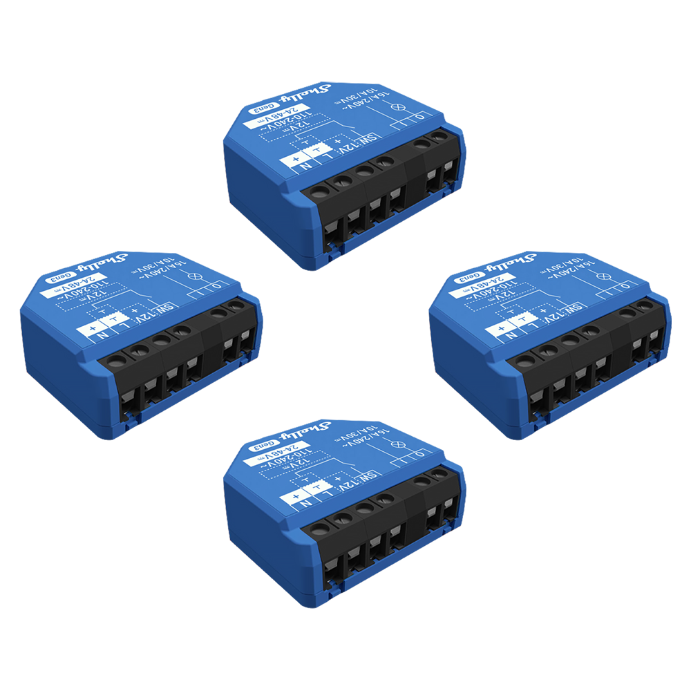 Shelly 1 Gen3 relais WiFi Pack simple contact sec