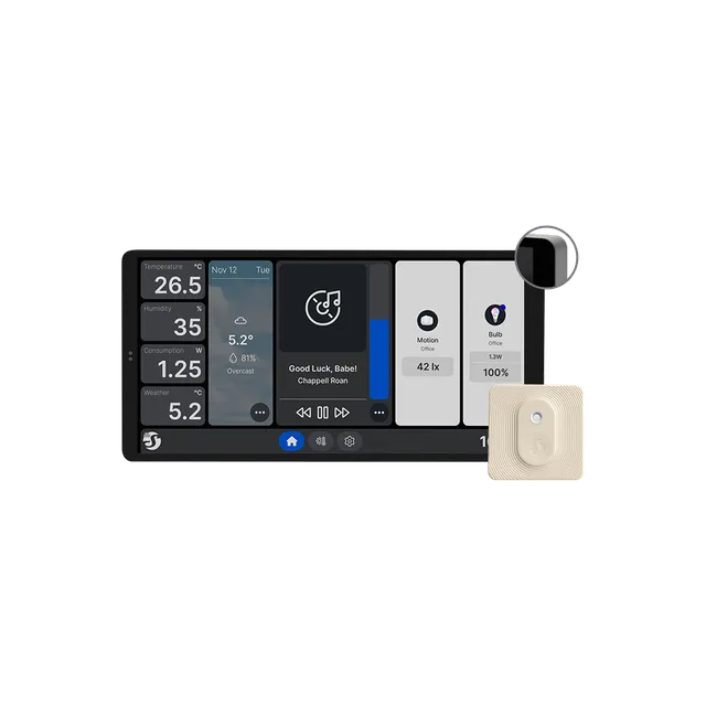 Shelly Wall Display X2 écran connecté argent + BLU HT