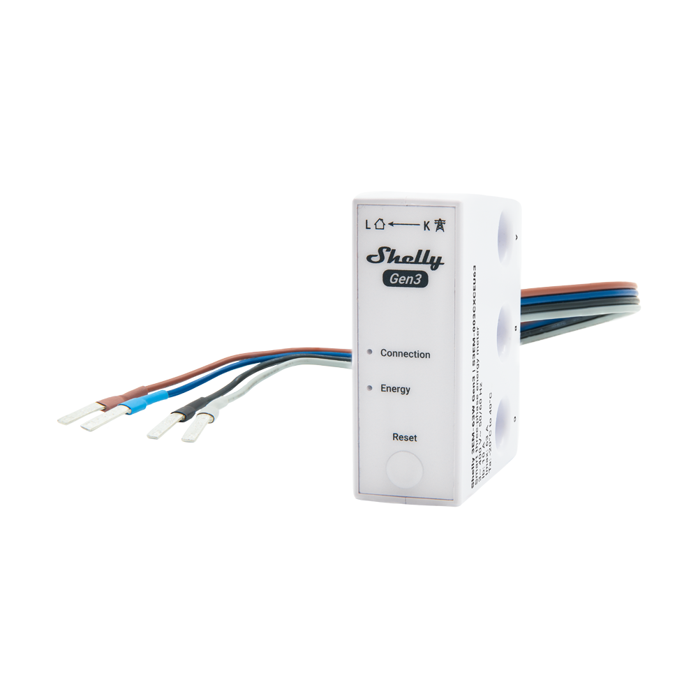 Shelly Gen3 3EM-63T compteur énergie triphasé WiFi
