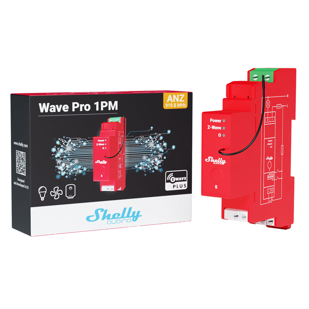 Shelly Wave Pro 1PM interrupteur DIN Z-Wave 1 canal mesure puissance ANZ