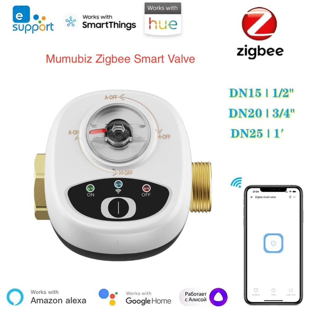 Mumubiz Zigbee Protocol vanne connectée DN15 commande vocale