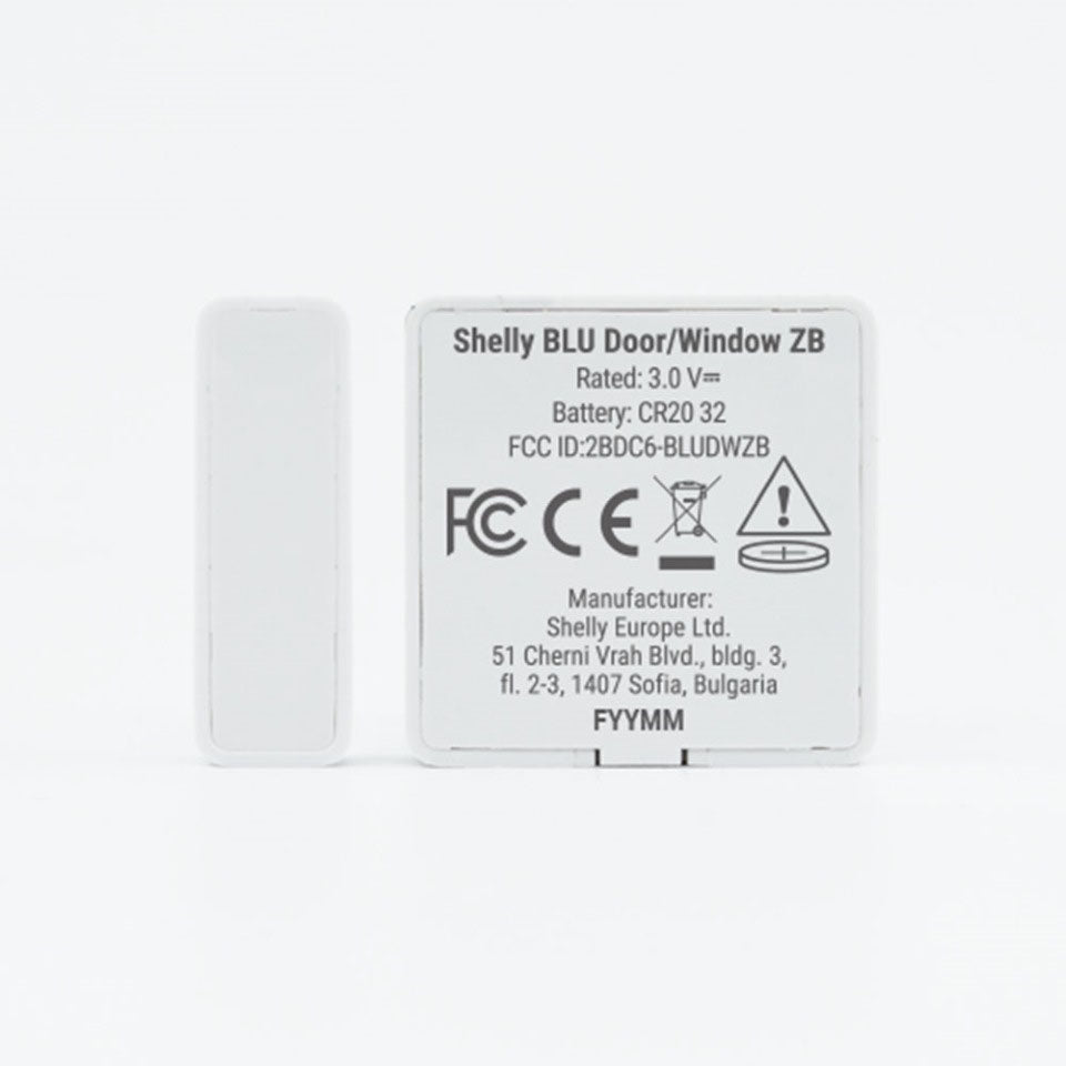 Shelly BLU Door Window ZB capteur porte Zigbee blanc