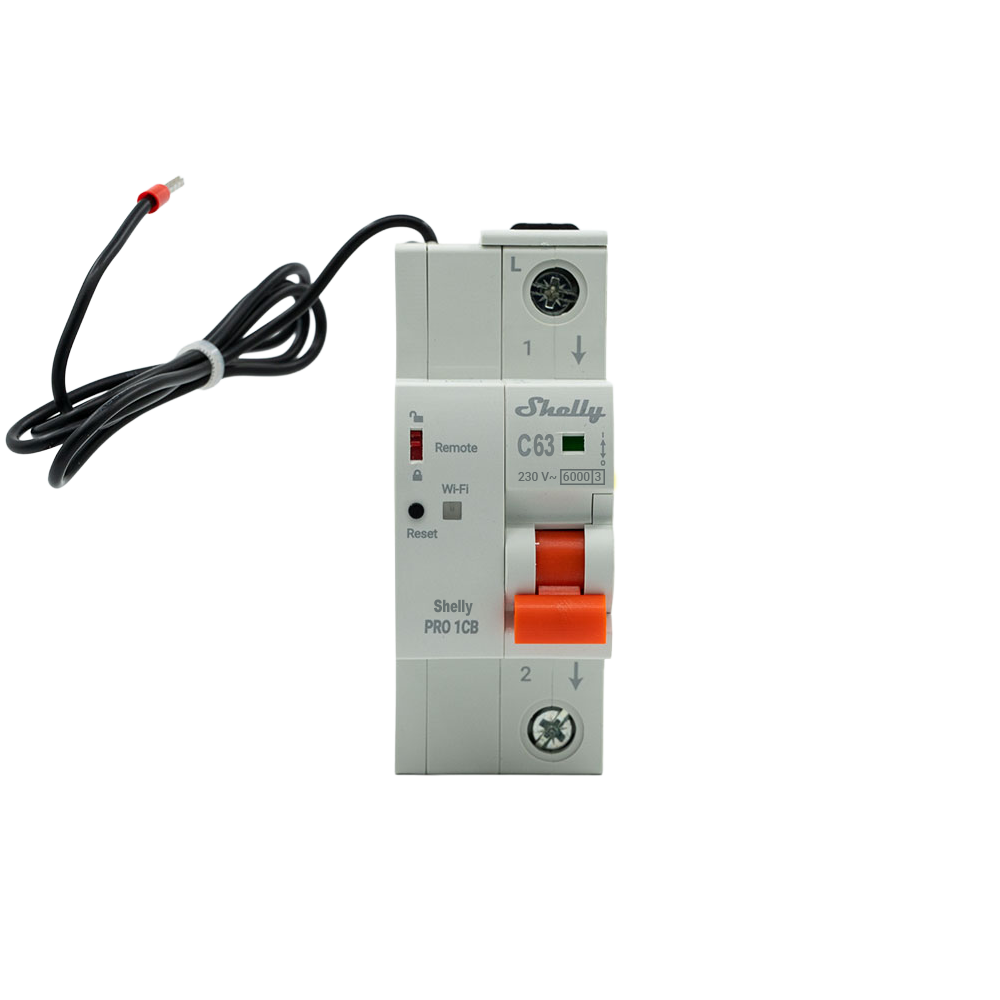 Shelly Pro 1CB disjoncteur connecté 63A rail DIN