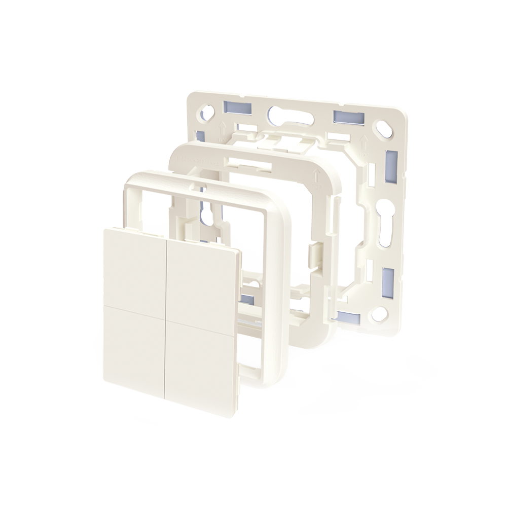 Shelly BLU WS4 interrupteur sans fil + adaptateur Busch-Jaeger