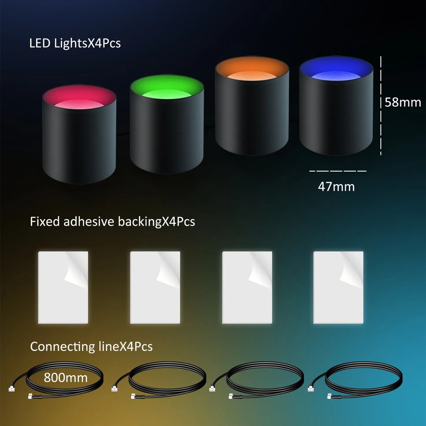 Mumubiz Tuya Smart Home applique murale RGBIC 4 lumières
