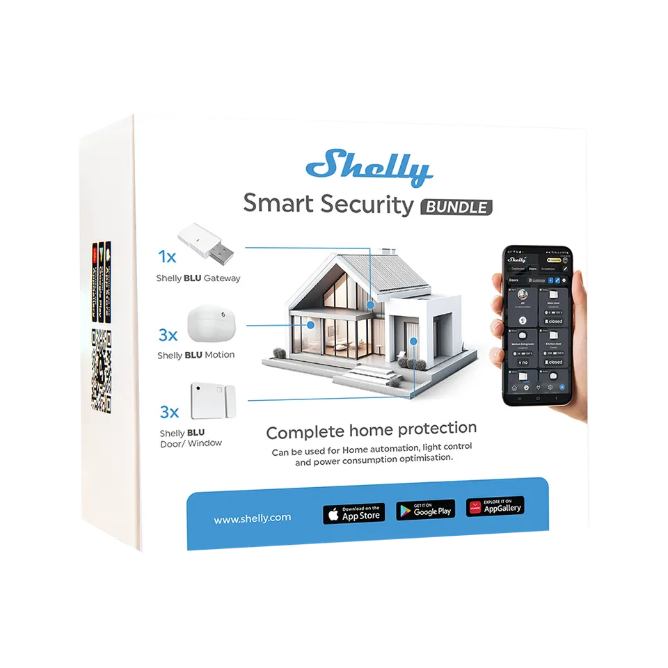 Shelly Smart Security Bundle kit sécurité Bluetooth capteurs