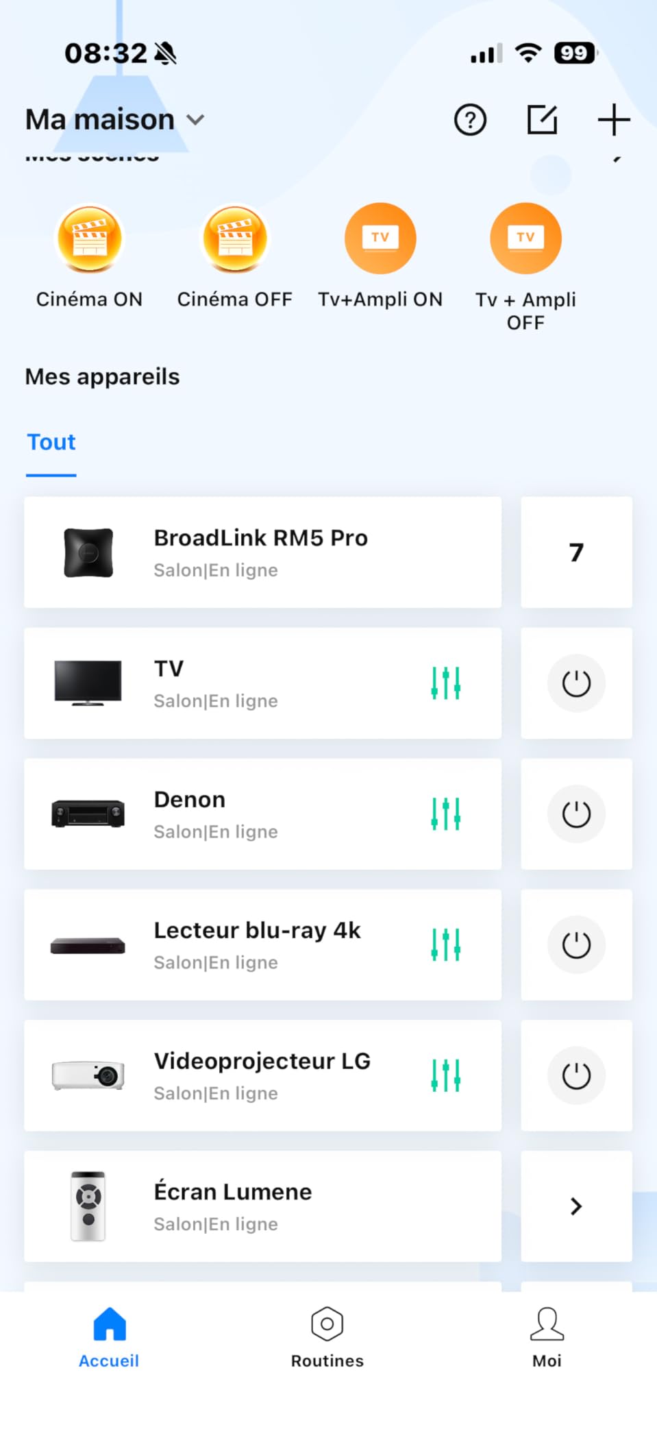 Broadlink Universal Remote RM4 Pro télécommande IR/RF 433 MHz