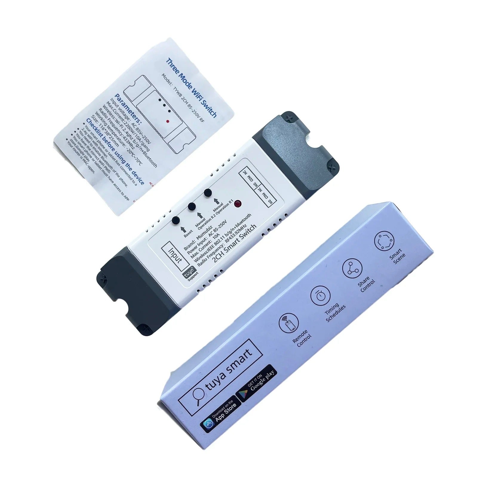Mumubiz Tuya Smart Home interrupteur connecté 4 canaux WiFi