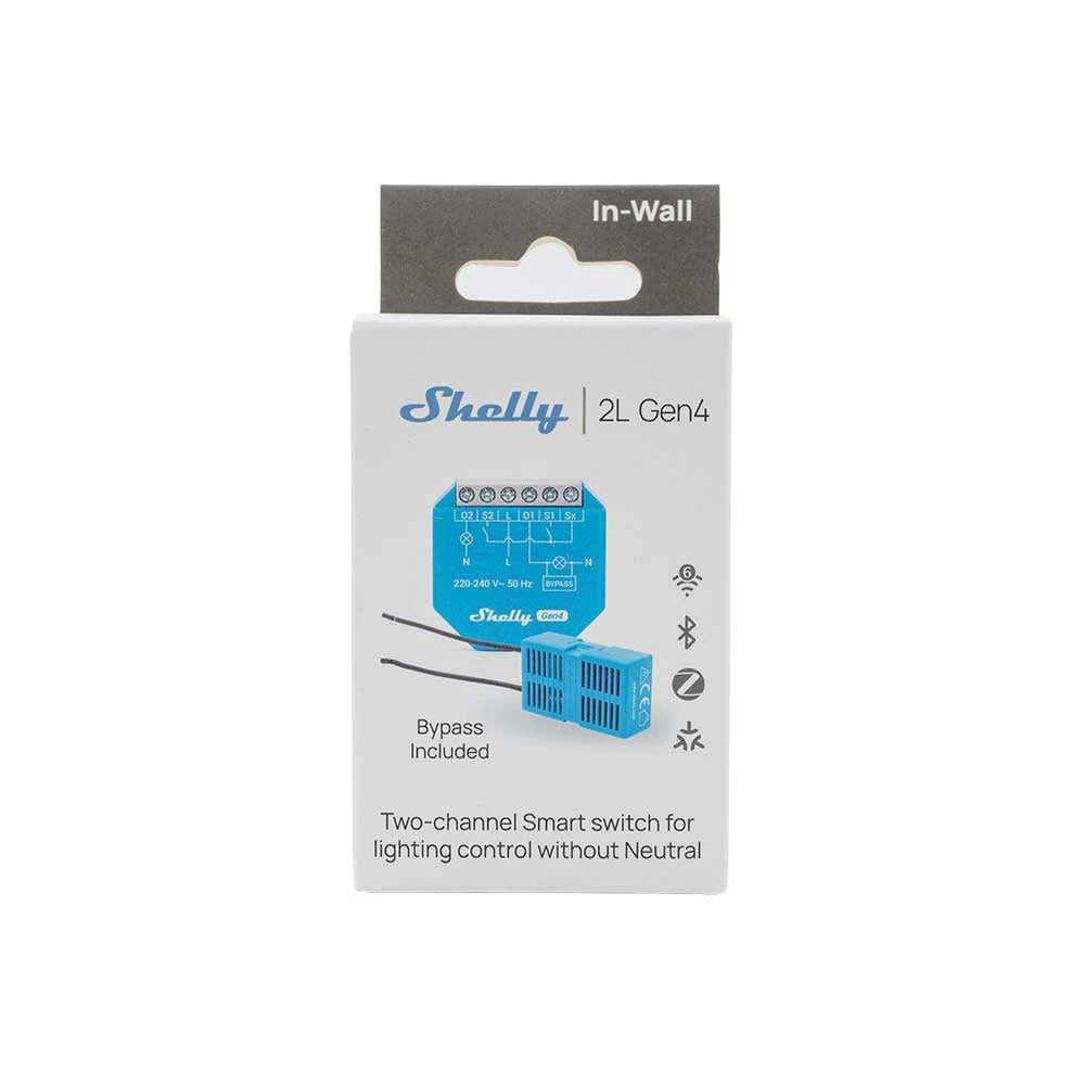 Shelly 2L Gen4 Micromodule Double Wi-Fi Zigbee Matter Éclairage