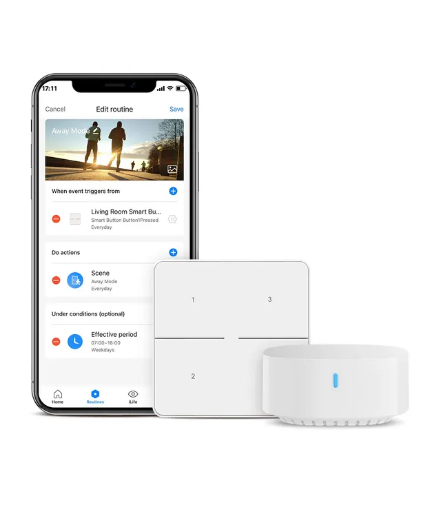 Broadlink Smart Button bouton connecté sans fil avec hub FastCon
