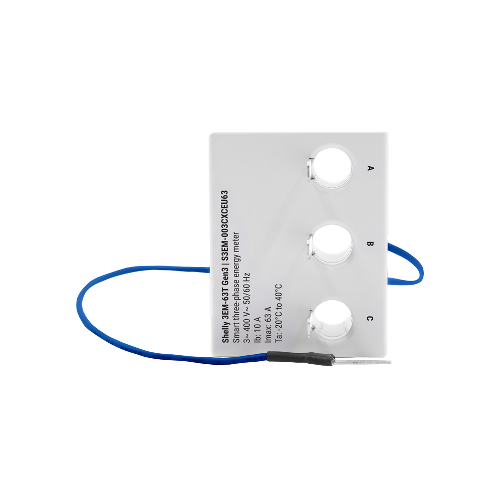 Shelly 3EM-63T Gen3 compteur énergie WiFi triphasé
