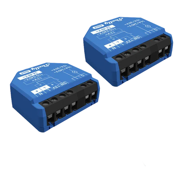 Shelly 1 Gen3 Relais WiFi contact sec Pack de 2