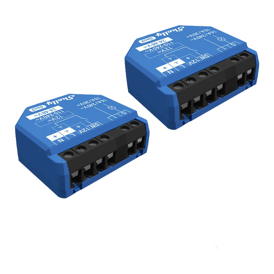 Shelly 1 Gen3 Relais WiFi contact sec Pack de 2