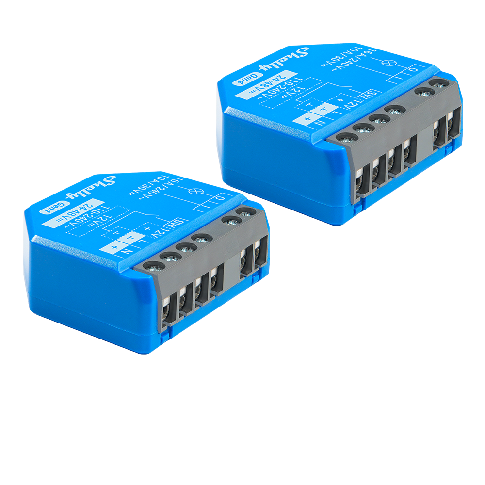 Shelly 1 Gen4 micromodule relais pack de 2 Matter Zigbee