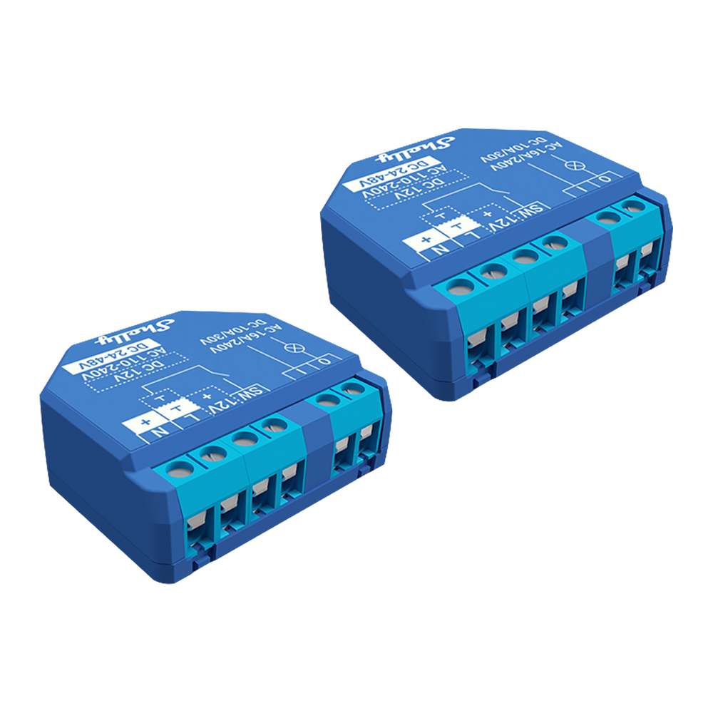 Shelly Plus 1 pack de 2 relais WiFi contact sec
