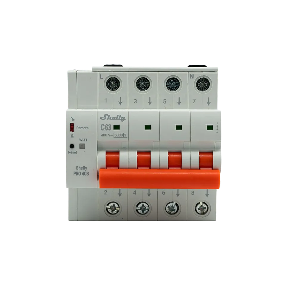 Shelly Pro 4CB C63 disjoncteur connecté 63A Wi-Fi