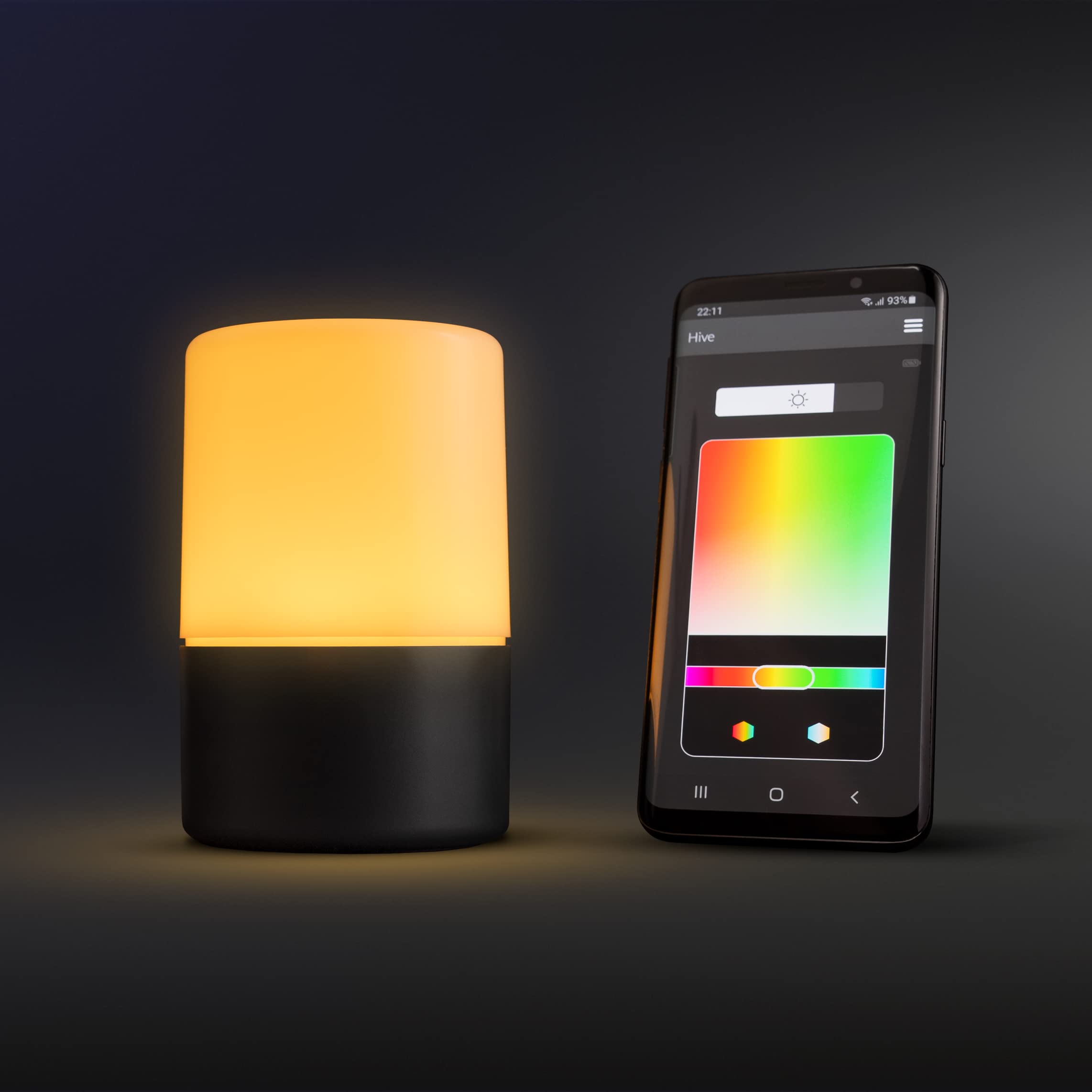 Phoscon Hive lampe connectée LED RGB dimmable batterie Qi