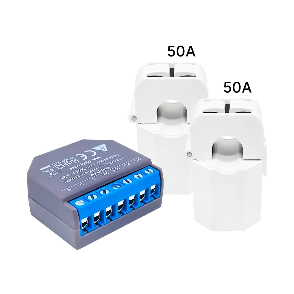Shelly EM compteur énergie Wi-Fi 2 pinces 50A