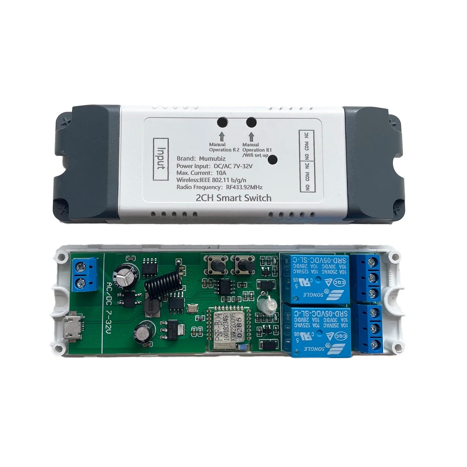 Mumubiz eWelink Relais WiFi Porte Garage 1 Canal 7-32V