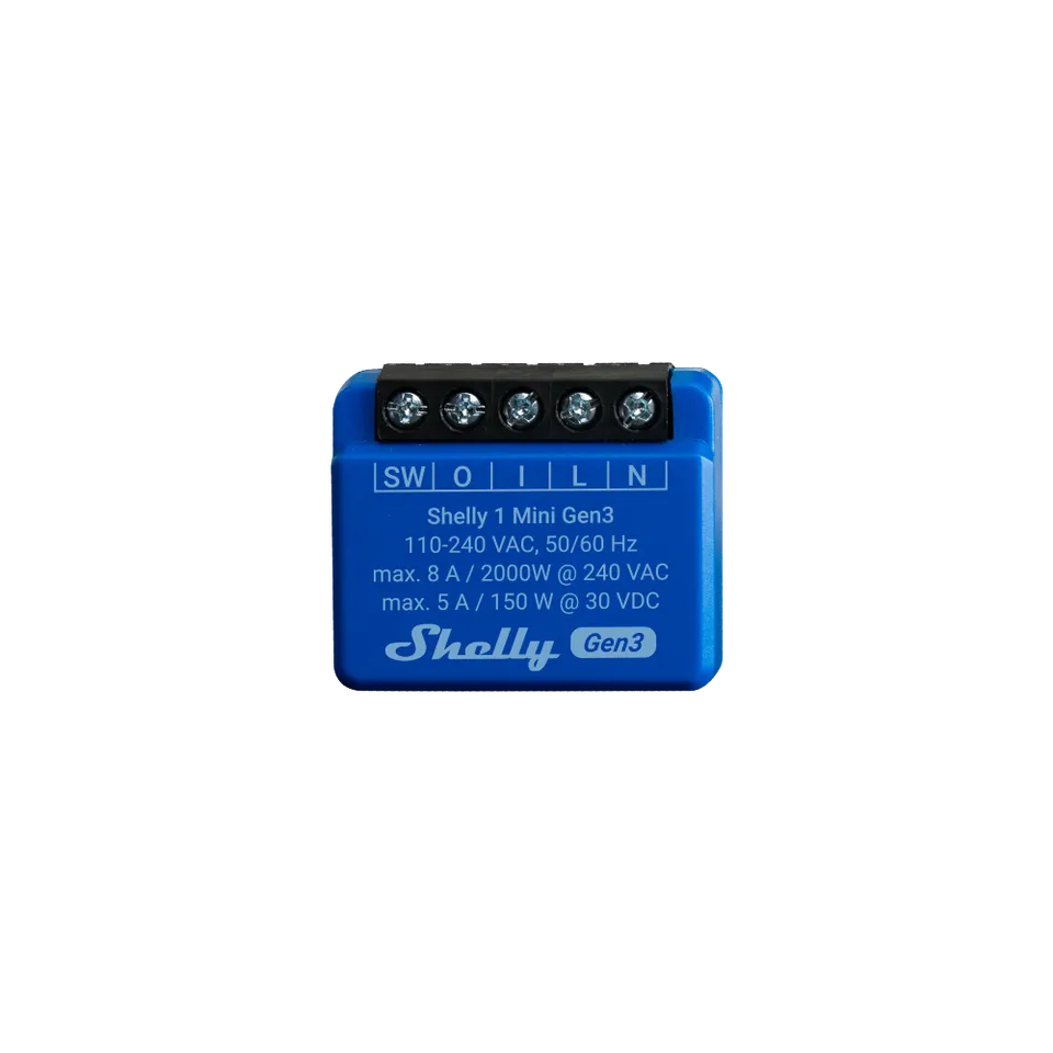 Shelly 1 Mini Gen3 micro module relais WiFi pack simple
