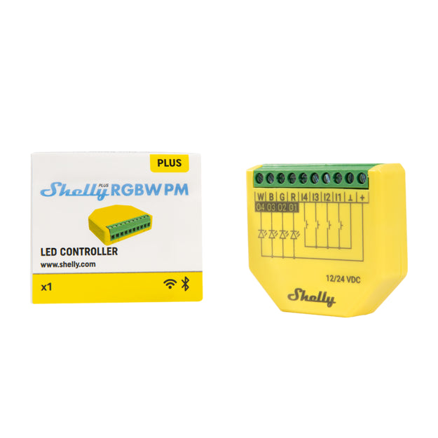 Shelly Plus RGBW PM contrôleur LED pack de 2 WiFi