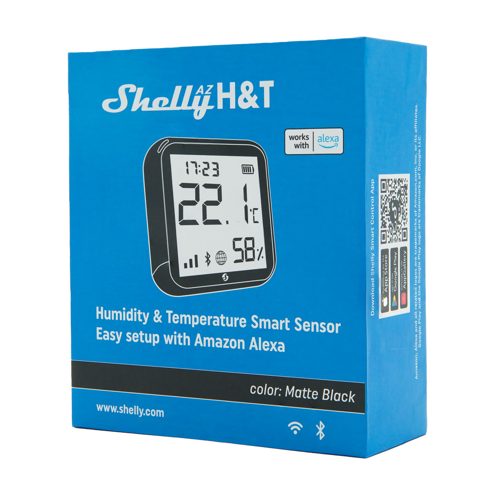 Shelly H&T capteur température humidité noir WiFi