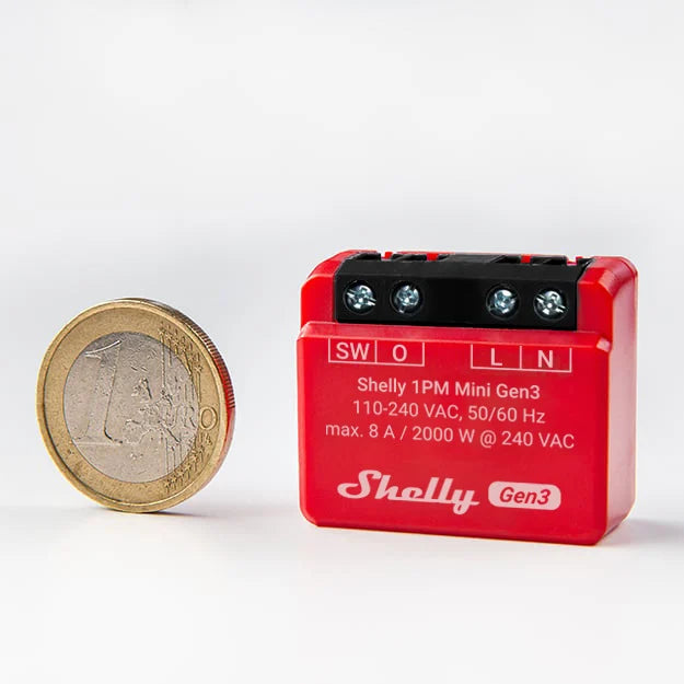 Shelly 1PM Mini Gen3 Relais WiFi Énergie Pack de 2