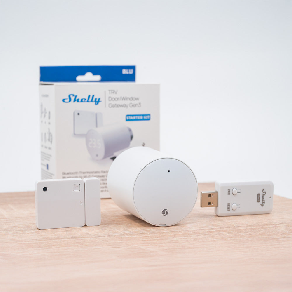 Shelly BLU TRV Starter Kit tête thermostatique Bluetooth