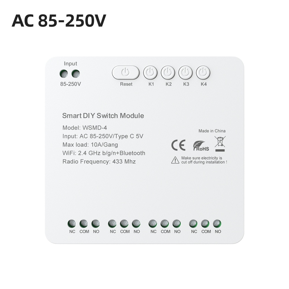 Avatto WSMD module relais WiFi 4 canaux Tuya