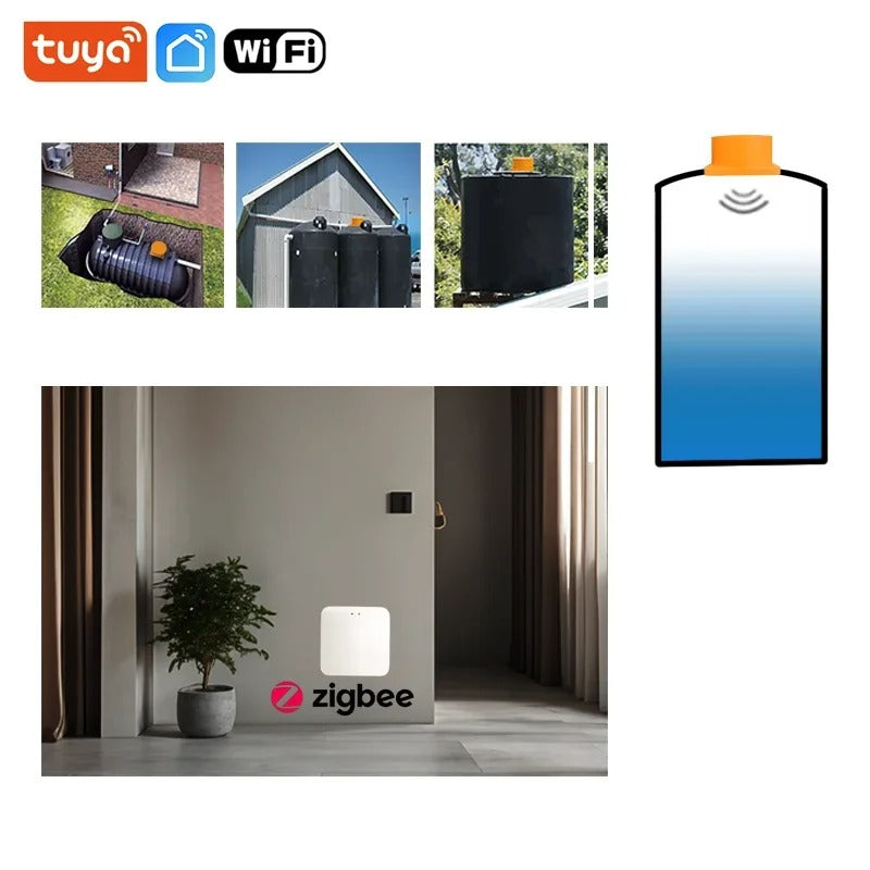 Mumubiz Zigbee Capteur Niveau Eau Ultrason 4m EU IP65