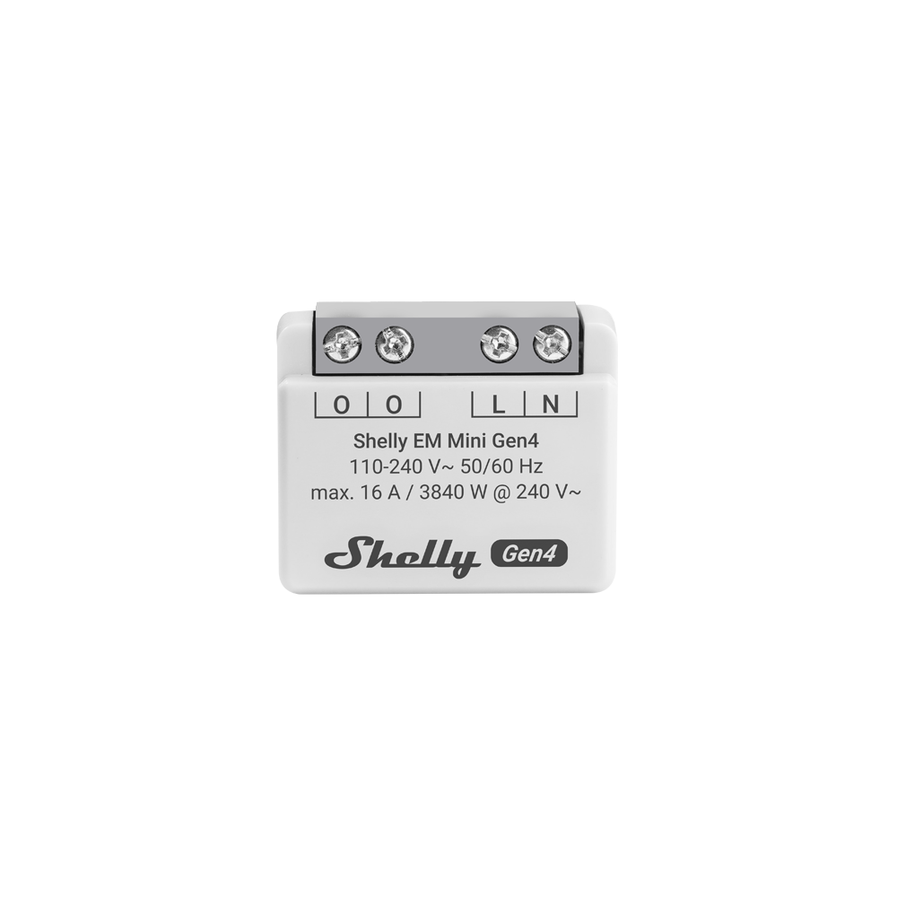 Shelly EM Mini Gen4 compteur énergie connecté Single Wi-Fi Zigbee