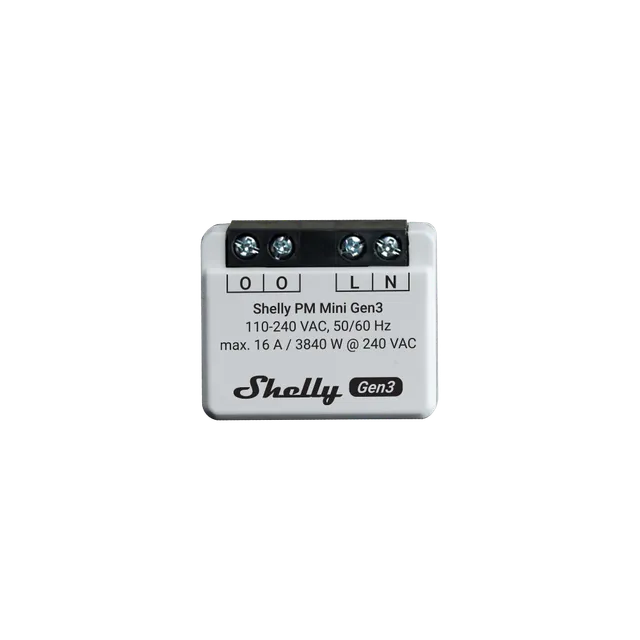 Shelly PM Mini Gen3 wattmètre Wi-Fi mesure seule