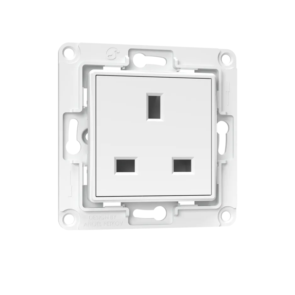Shelly Wall Socket prise murale UK blanc sans relais