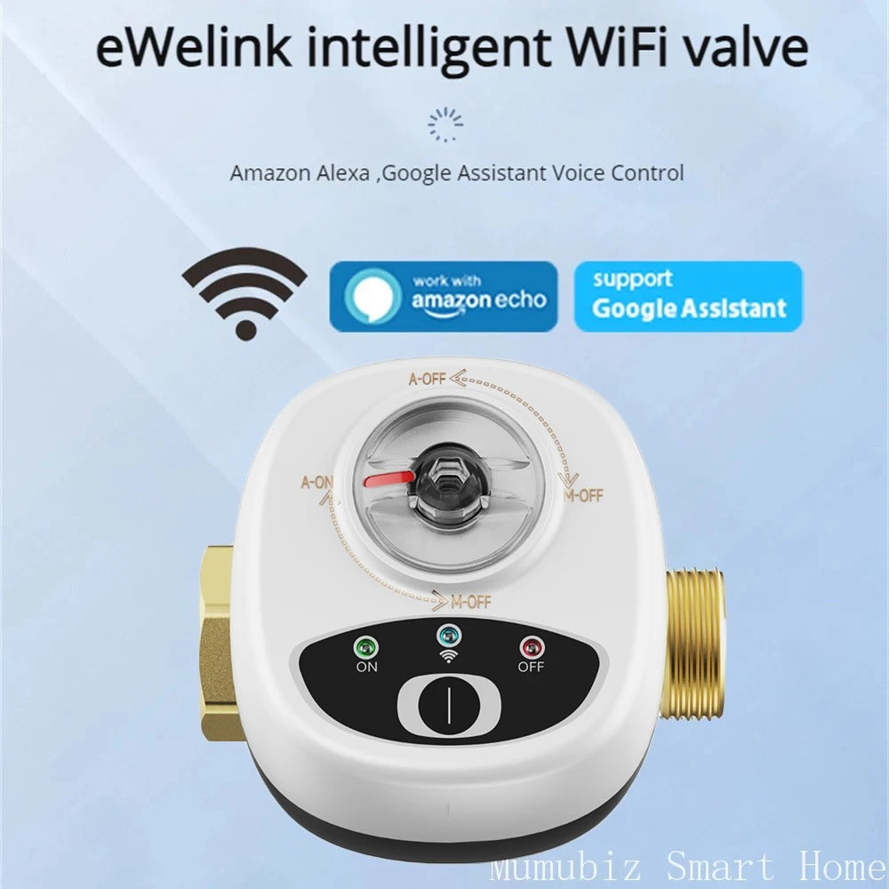 Mumubiz eWelink vanne connectée WiFi DN15 eau gaz Alexa