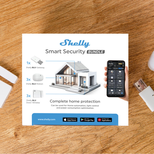Shelly Smart Security Bundle kit sécurité Bluetooth capteurs