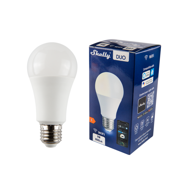 Shelly Duo E27 ampoule connectée E27 dimmable WiFi